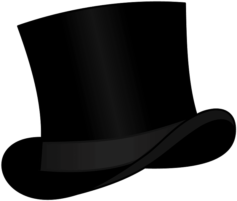 Black Top Hat Clipart Transparent
