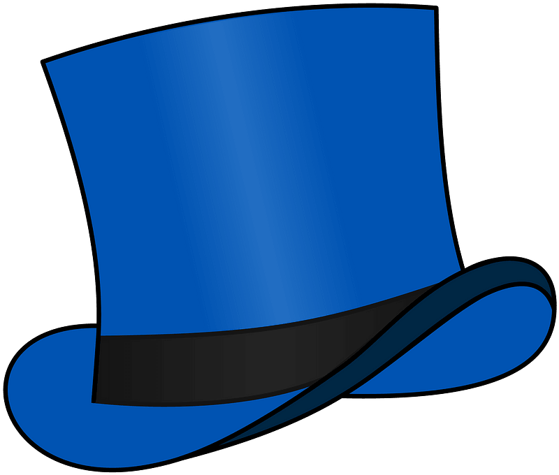 Blue Top Hat Clipart Transparent