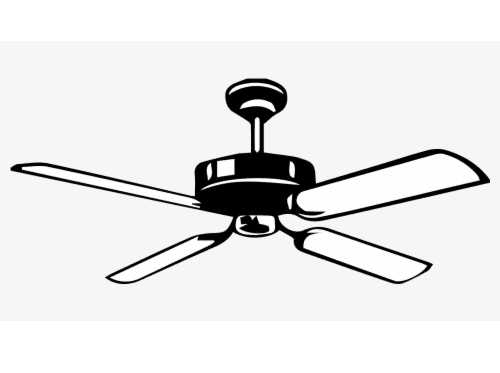 Ceiling Fan Clipart Black and White