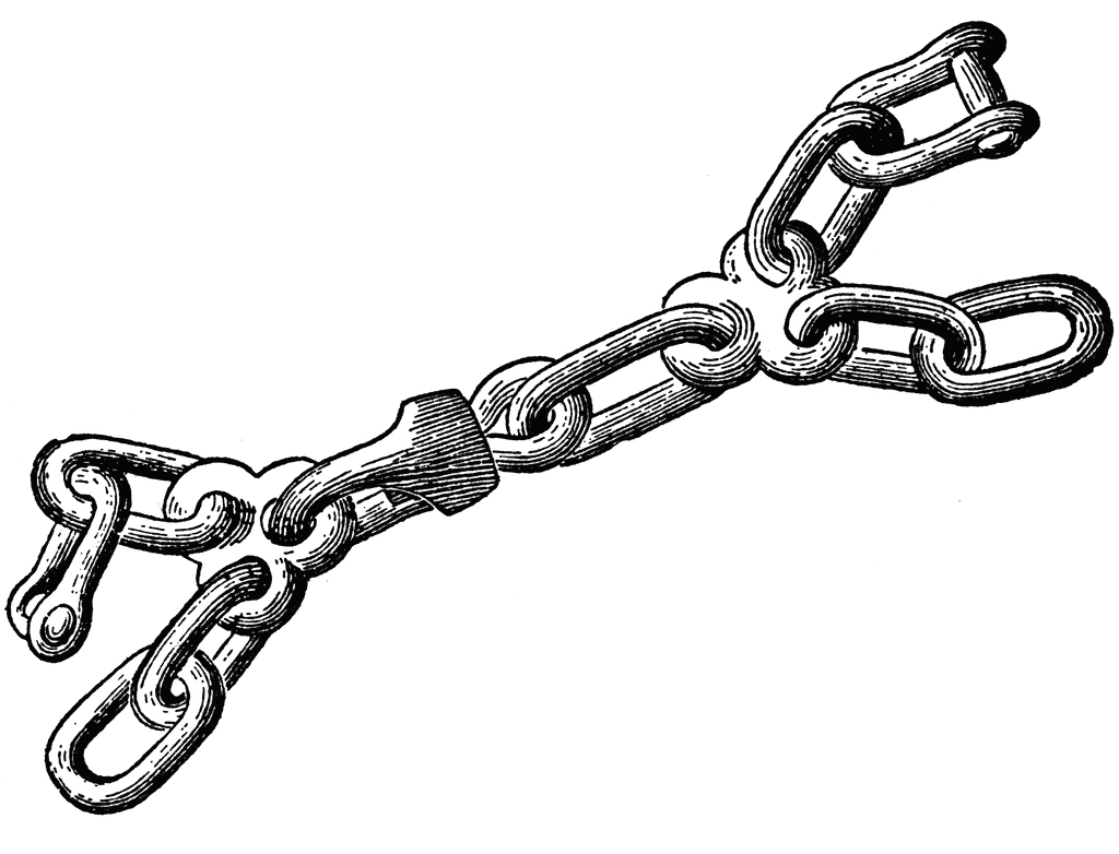 Chain Black and White Clipart