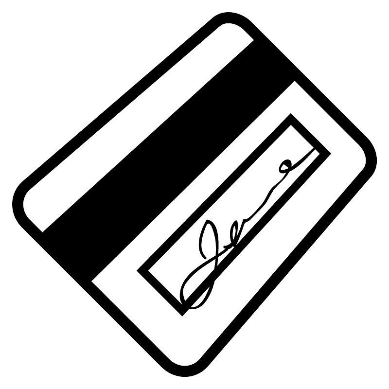 Credit Card Clipart Black and White