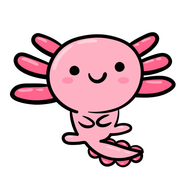 Cute Axolotl Clipart Free
