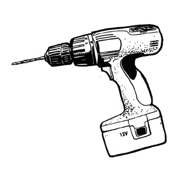 Drill Clipart Black and White