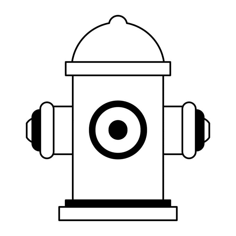Fire Hydrant Clipart Black and White (1)