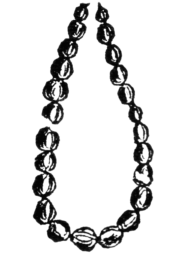 Free Necklace Clipart Black and White