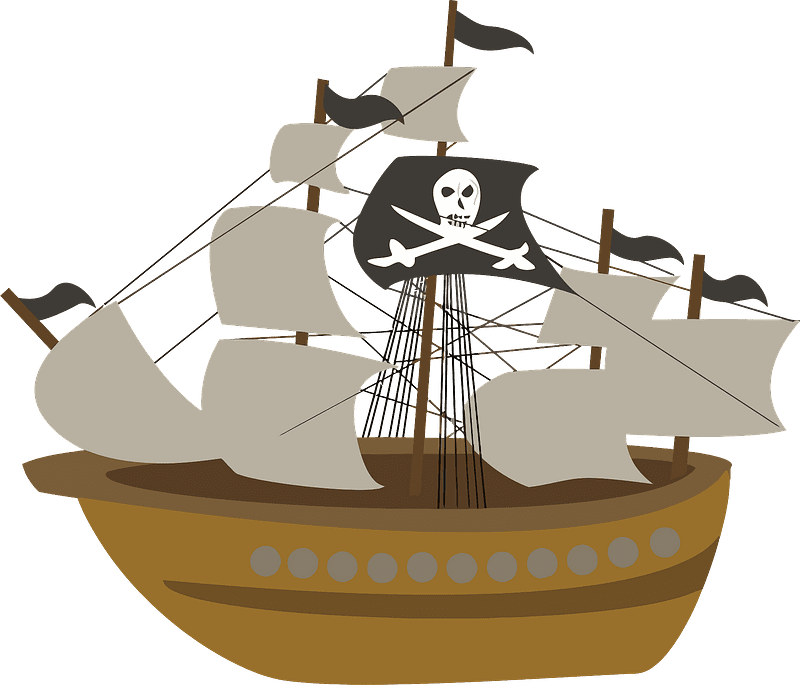 Free Pirate Ship Clipart Transparent
