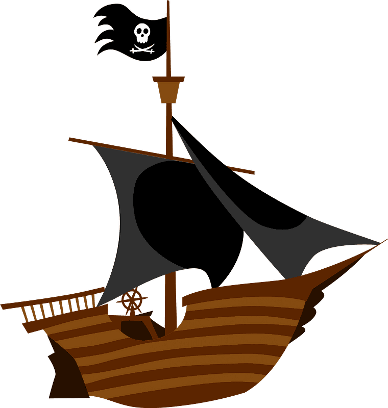 Free Pirate Ship Transparent Clipart