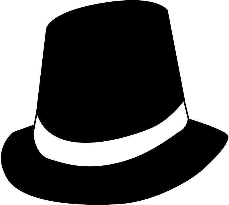Free Top Hat Clipart Black and White