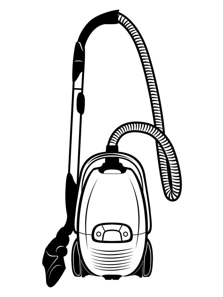 Free Vacuum Cleaner Clipart Black and White