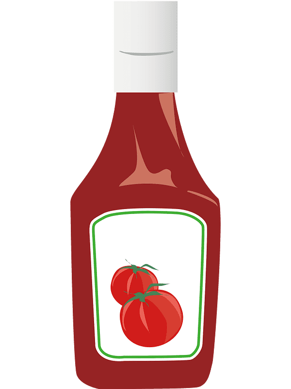 Ketchup Bottle Clipart Transparent Background