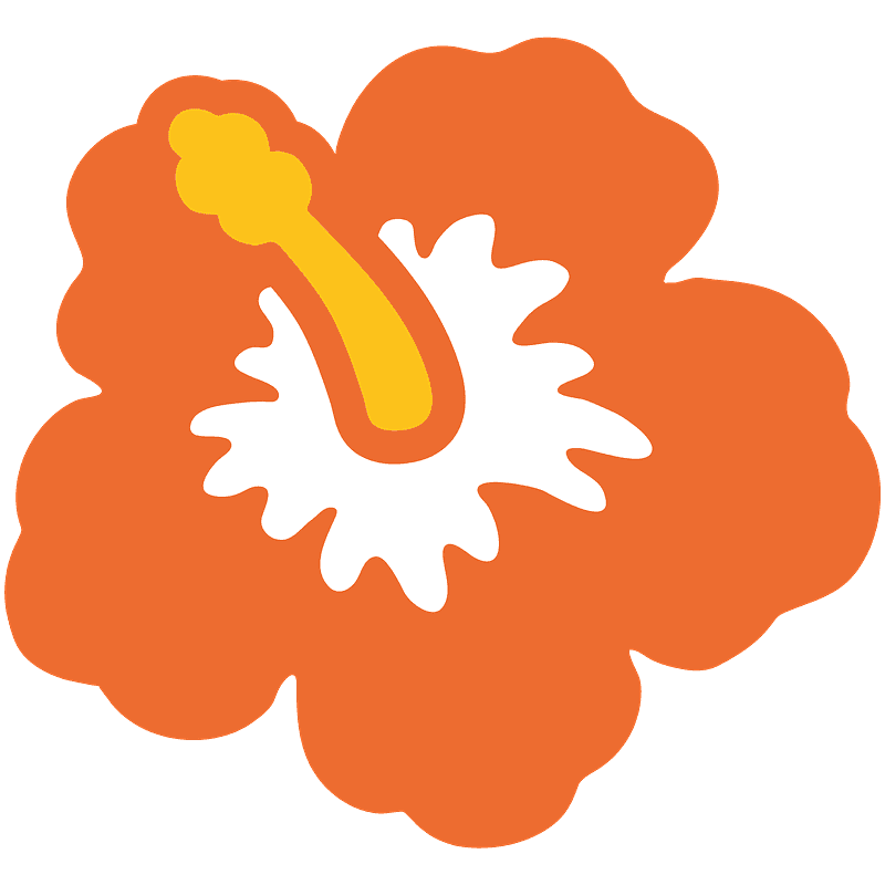 Orange Hibiscus Clipart