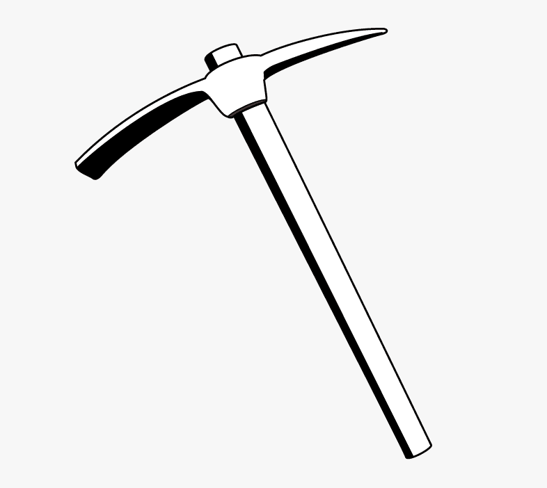 Pickaxe Clipart Black and White