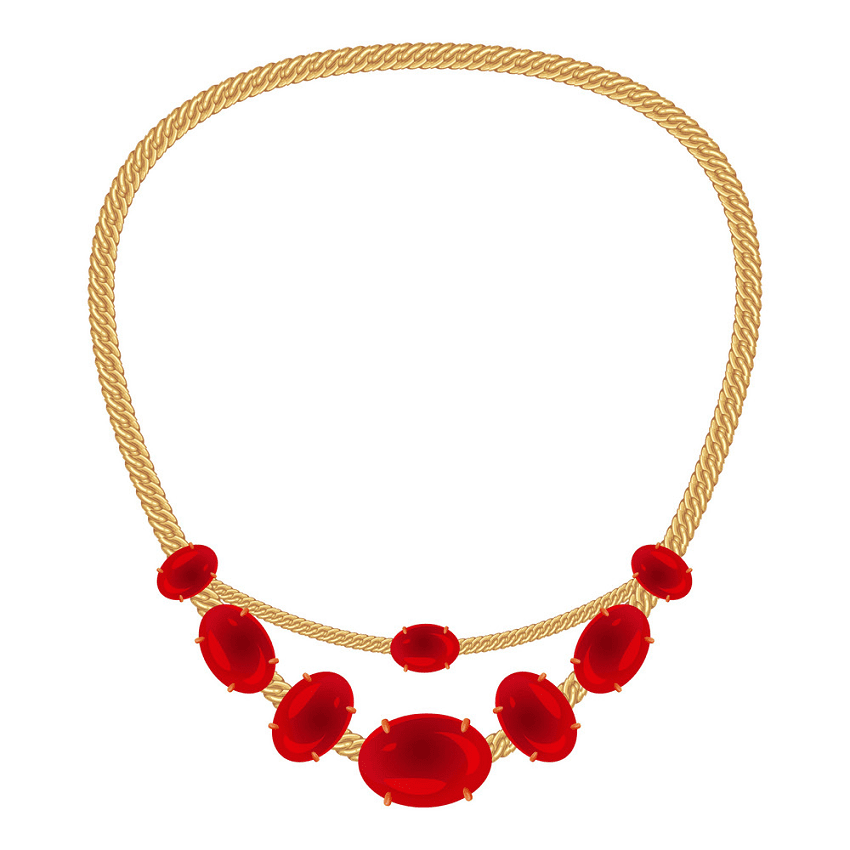 Ruby Necklace Clipart