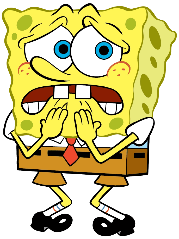 Scared Spongebob Clipart