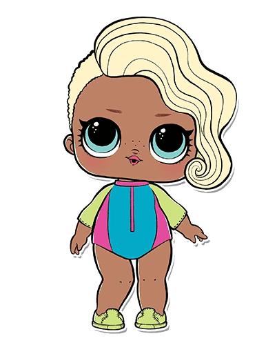 Surfer Babe Lol Doll Clipart
