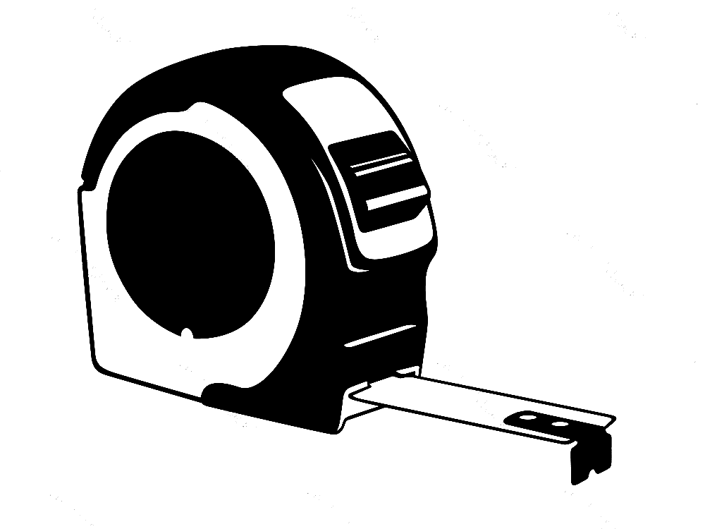 Tape Measure Clipart Black and White (1)