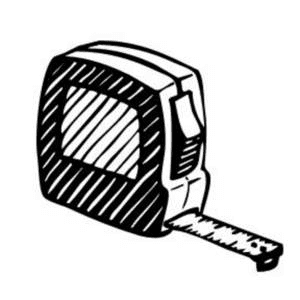Tape Measure Clipart Black and White