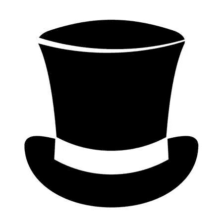 Top Hat Clipart Black and White (1)