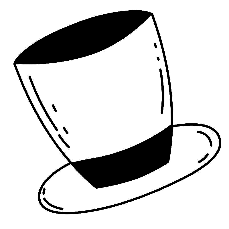 Top Hat Clipart Black and White (4)