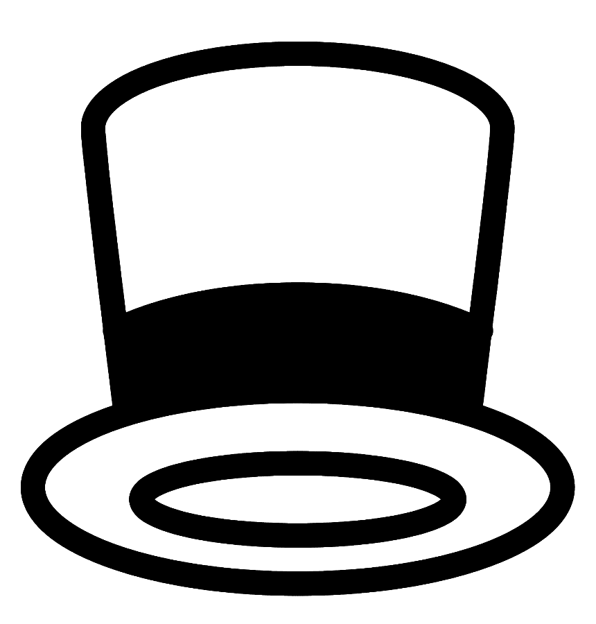 Top Hat Clipart Black and White (5)