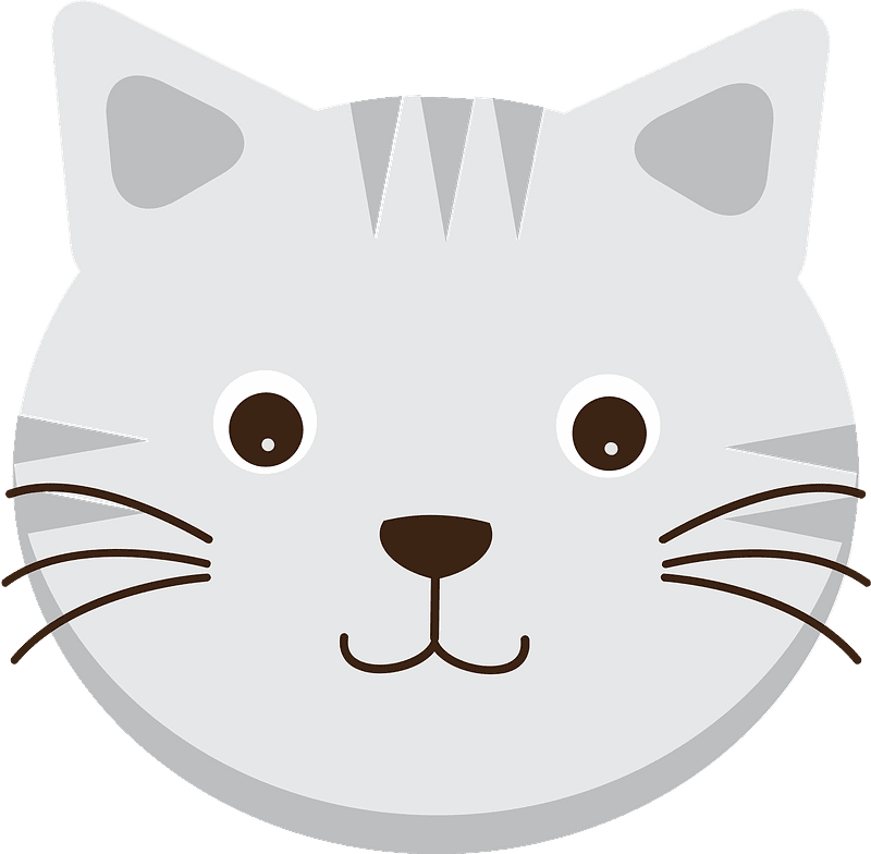 Cat Face Transparent Clipart