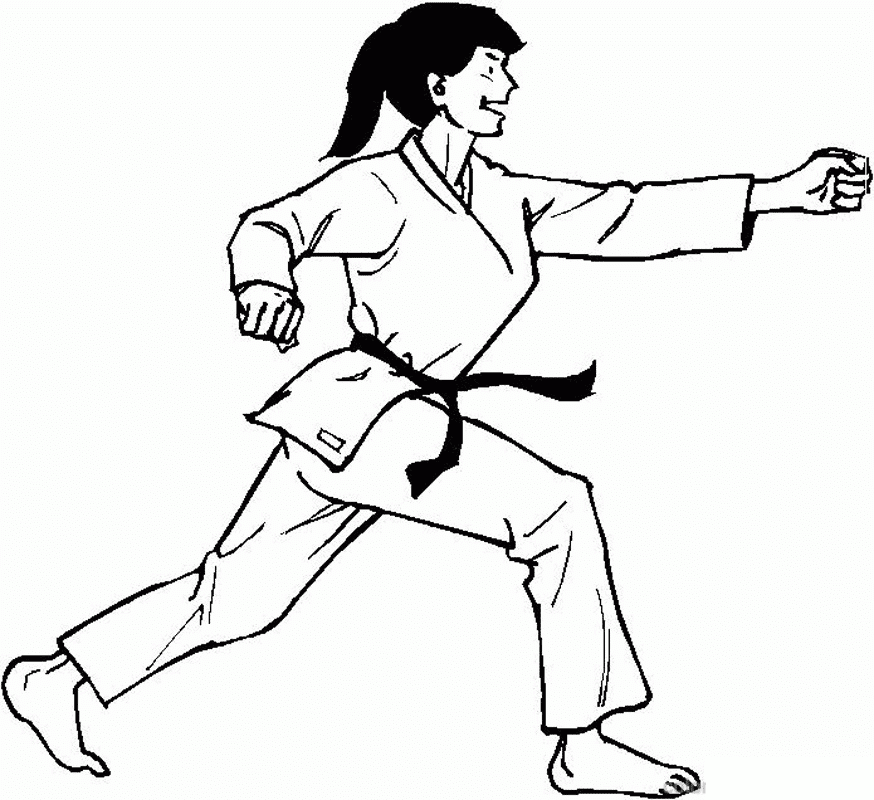 Free Karate Clipart Black and White