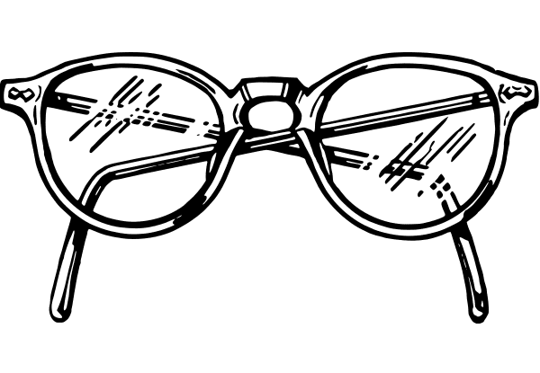 Glasses Clipart Black and White