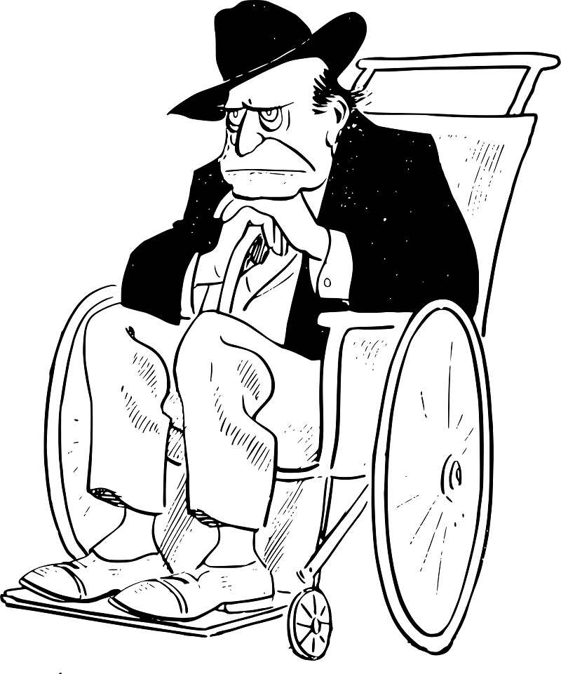 Old Man Clipart Black and White