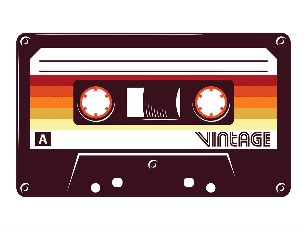 Retro Cassette Tape Clipart