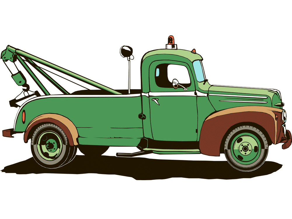 Vintage Tow Truck Clipart