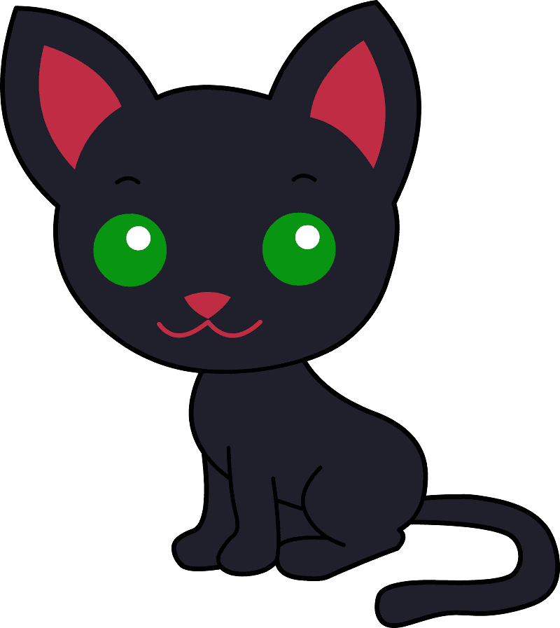 Black Cat Clipart Image