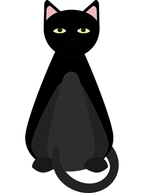 Black Cat Clipart Transparent Background (8)
