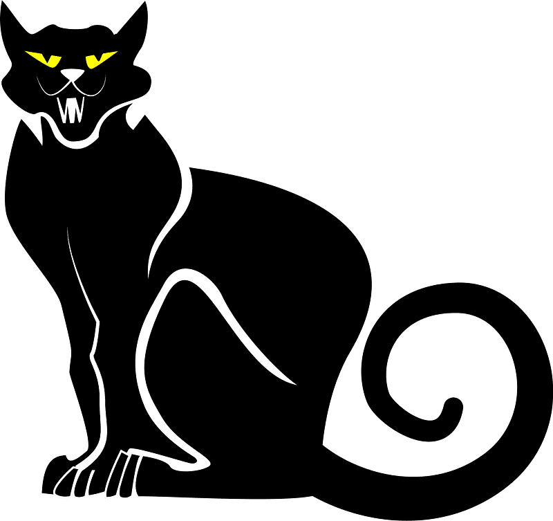 Black Cat Transparent Clipart