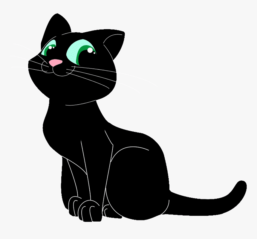 Cute Black Cat Clipart Free