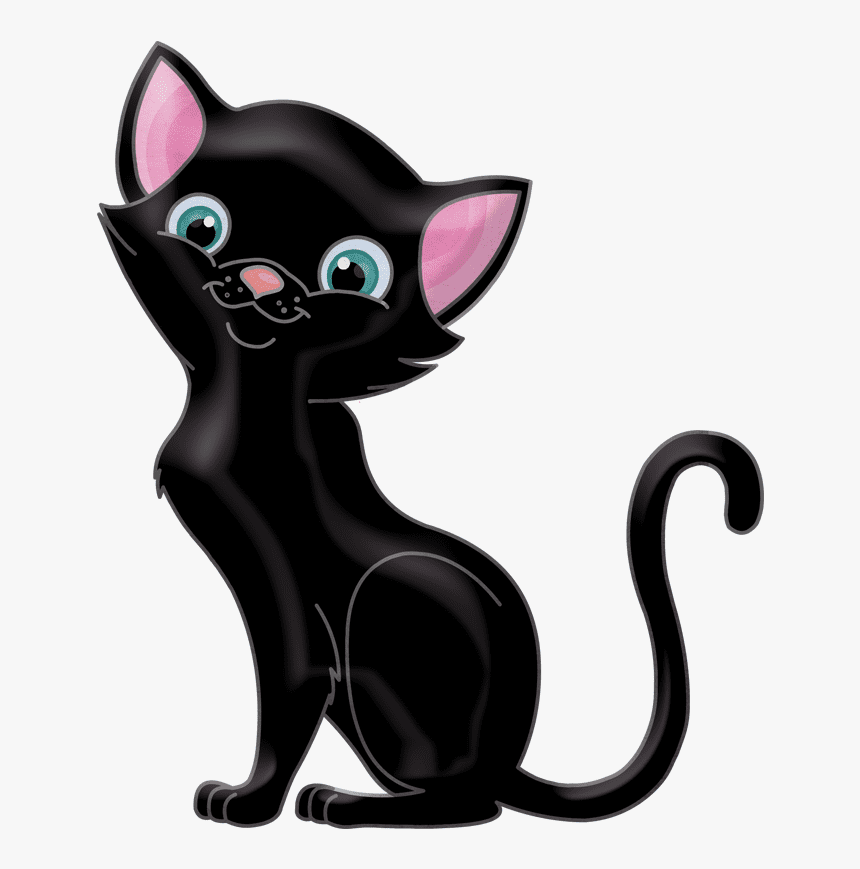 Cute Black Cat Clipart Png