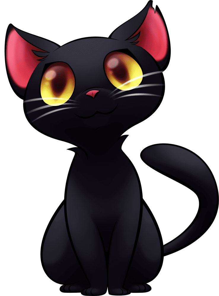 Cute Black Cat Png Image