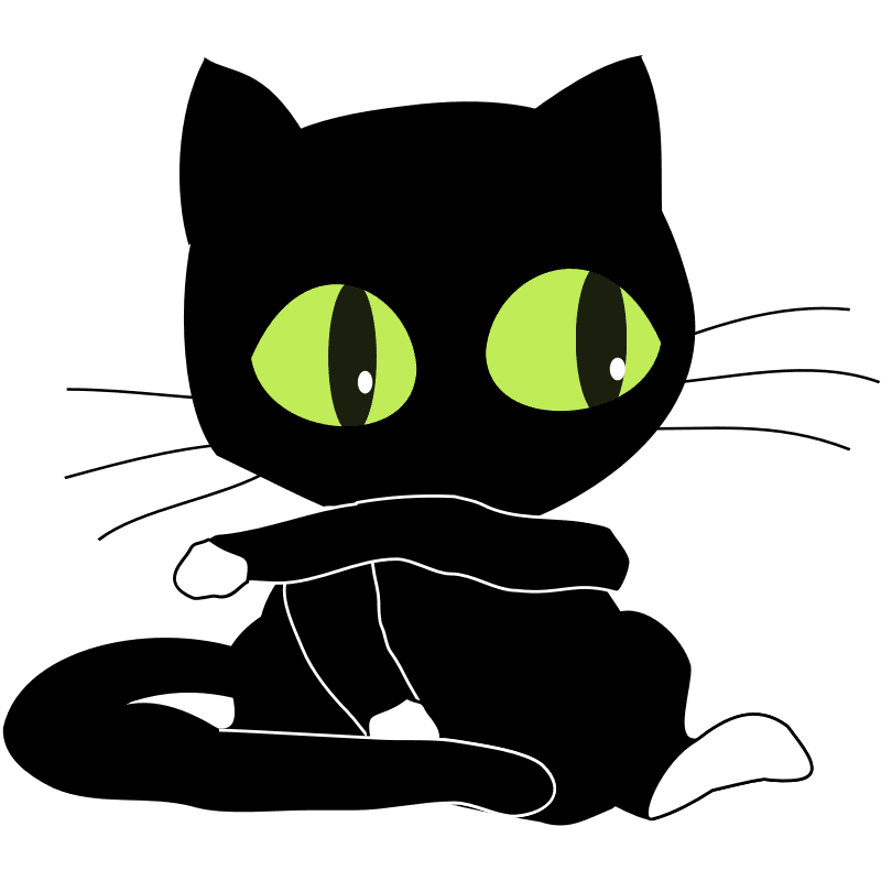 Cute Black Cat Png