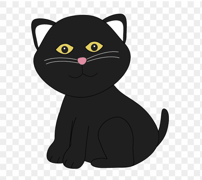 Cute Halloween Black Cat Clipart