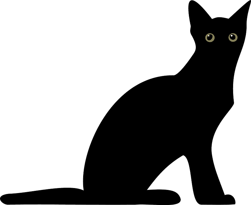 Free Black Cat Clipart Transparent Background