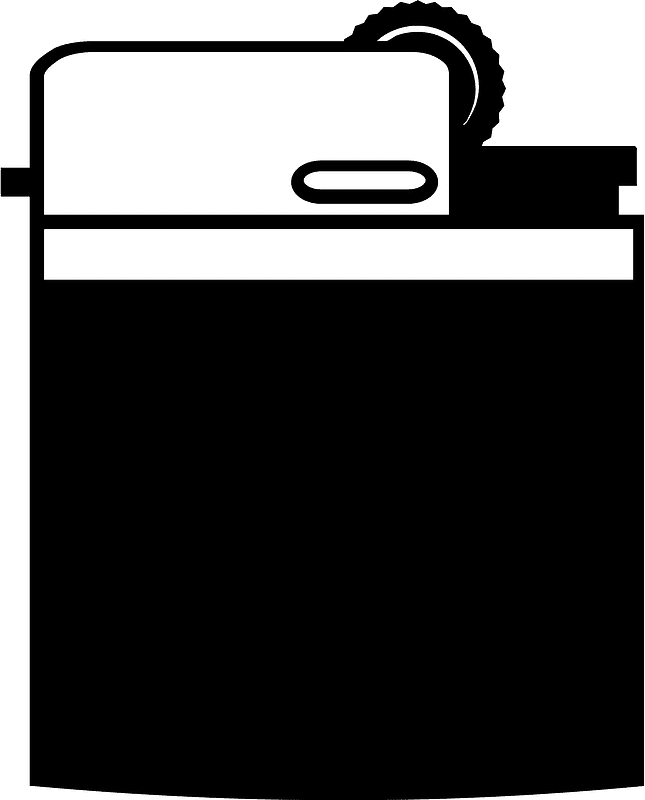 Free Lighter Clipart Black and White
