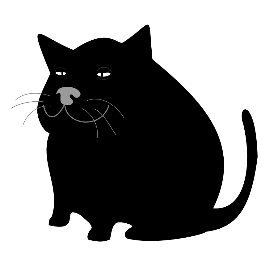 Funny Black Cat Clipart