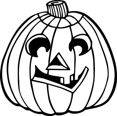 Halloween Pumpkin Clipart Black and White
