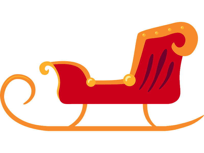 Free Sleigh Clipart Transparent Background