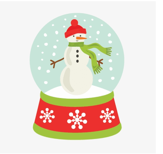 Snowman Snow Globe Clipart