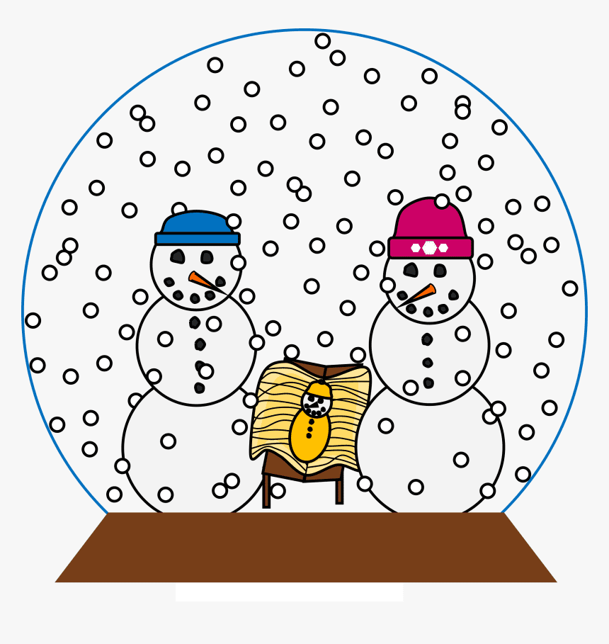 Snowmen Snow Globe Clipart
