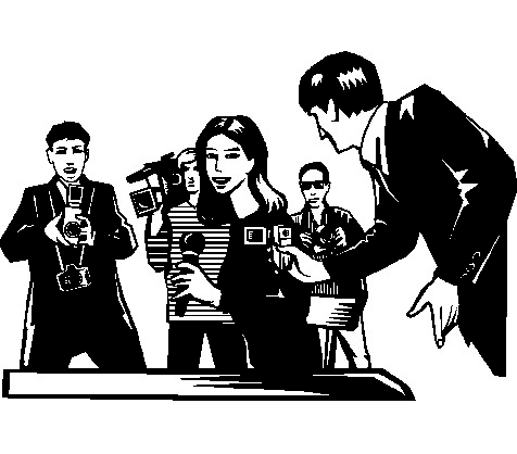 Interview Black and White Clip Art