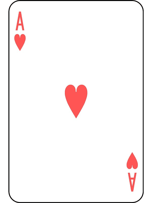 Ace of Hearts Playing Cards Clipart