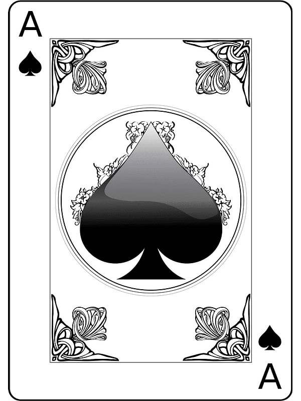 Ace of Spades Playing Cards Clipart