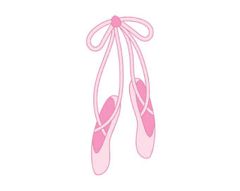 Ballet Shoes Clipart Image
