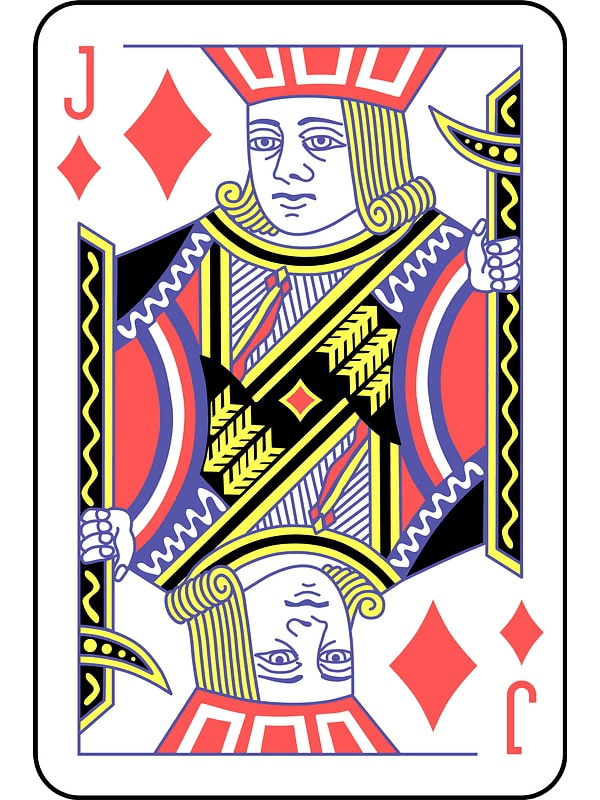 Jack of Diamonds Playing Cards Clipart